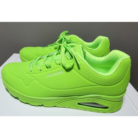 Skechers Street Los Angeles With Air Cooled Memory Foam Hot Lime Green Size 8.5 - Picture 2 of 8